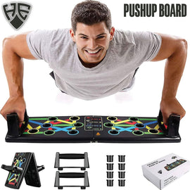 9in1 Foldable Push Up Board Multi Functional Body Building Fitness