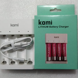 Battery Charger Kit With Aa 2000mah Rechargeable Batteries 4-pack