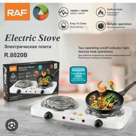 Electric Stove (Double) for cooking, Hot Plate heat up in just 2 mins, 2000W