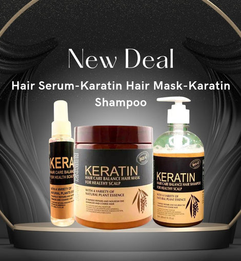 Keratin Hair Mask| Keratin Shampoo| Keratin Hair Serum (Pack of 3 Items)