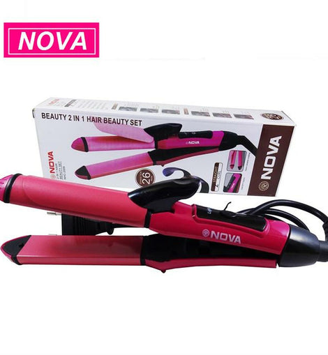 Nova 2 In 1 Hair Curler And Straightener