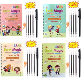 Sank Magic Copybook for Kids (4 books + 10 Pen Refills)